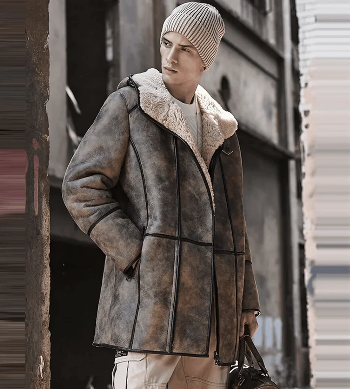 RAF Aviator Sheepskin Long Coat skinsonsapparels